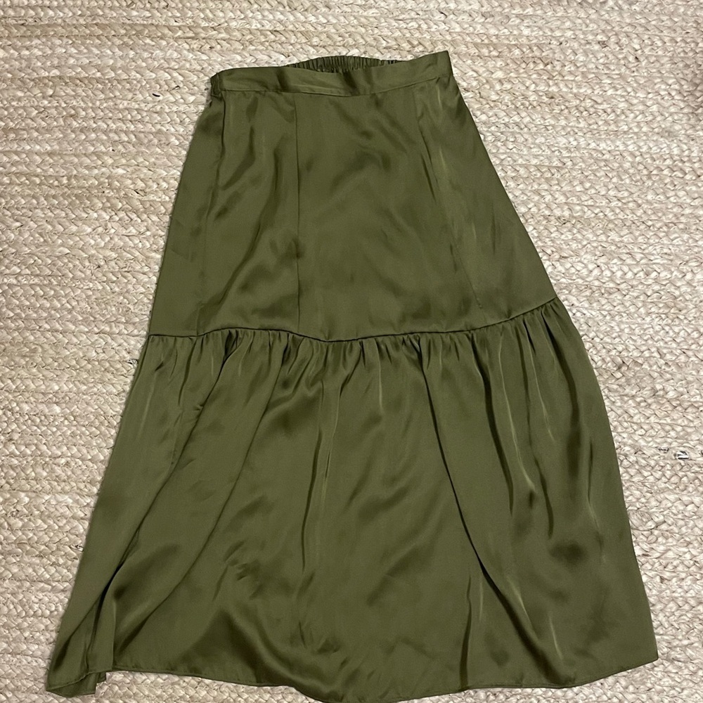Top Shop Silk MIDI Skirt